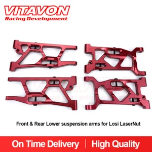 VITAVON Losi LaserNut DB pro CNC alu Front & Rear Lower suspension arms in Red - Picture 1 of 4