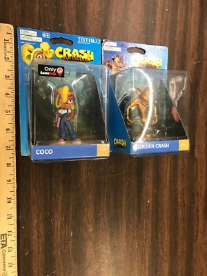 totaku crash bandicoot golden crash #29 & coco #32 figures nib - Image 1 of 4