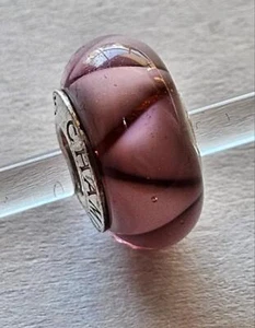 New Chamilia AMBER TRIANGLES Murano Glass & Sterling Bead OB-116 $40 RETIRED! - Picture 1 of 6