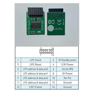 Tpm2.0 Security Module Supports Multi-brand Motherboards 14- 20-1pin Hot Z9V3 ~ - Afbeelding 1 van 21