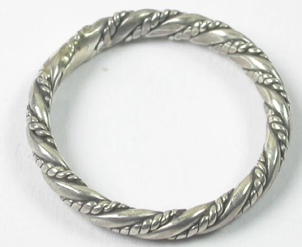 Band Ring Braided in Sterling Silver  Statement Jewelry size 9.25 - Image 1 of 1