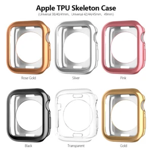 for Apple Watch Series 9 8 7 6 5 38/40/41/42/44/45/49 Soft TPU Protective Cover  - Picture 1 of 24