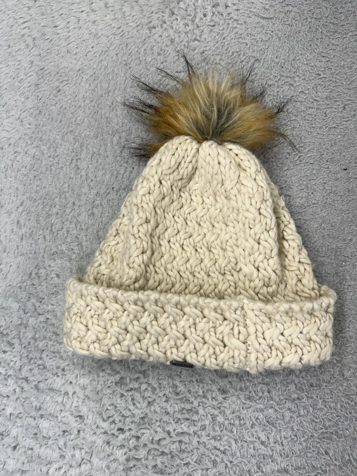 Gorro Pistil Toque Mujer Talla Única Beige Pom Tejido 100% Acrílico Nieve Esquí Camping Foto 1 de 4