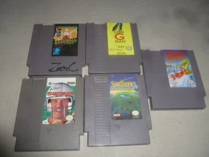 NINTENDO NES GAME LOT OF 5 STAR TROPICS COBRA TRIANGLE LOWGMAN BASEBALL - Picture 1 of 6