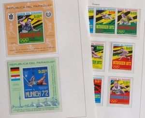 PARAGUAY 1971 OLYMPICS, XF Cpl MNH** Sheets+Set, Sport, Summer Olympia Athletics - Picture 1 of 3