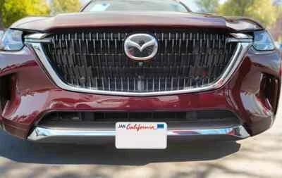 Soporte de montaje de placa de matrícula frontal de liberación rápida para 24-25 Mazda CX-90 Foto 1 de 4