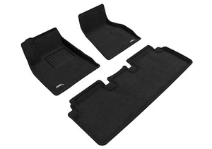 3D MAXpider ELEGANT Carpet Floor Liner Mats BLACK 2 Rows for S 2015-2019 - Picture 1 of 24