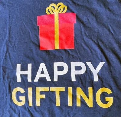 Marshall's Happy Gifting T-shirt Gildan Adult Size Large Graphic Logo Employee - Image 1 of 4