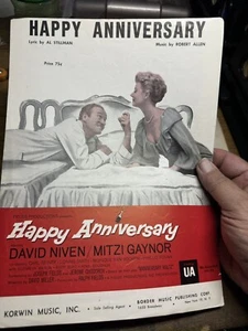 M 1959 David Niven/Mitzi Gaynor movie sheet music HAPPY ANNIVERSARY - Picture 1 of 1