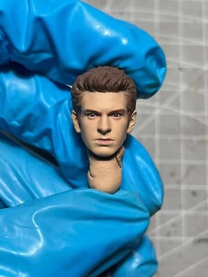 Cabeza de hombre araña Andrew Garfield pintada 1/12 tallada apta para figura de 6"" ML Foto 1 de 2