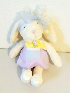 Hallmark Cards BUNNY RABBIT Yellow Purple Daisy Apron Stuffed Animal Plush 12" - Picture 1 of 5
