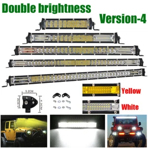 7 13 20 25 32 38 45 50 inch 480W Slim Offroad LED Work Light Bar Fog Driving SUV - Picture 1 of 56