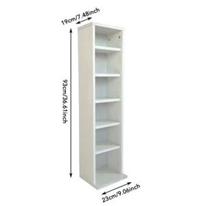 6-Tier Wooden CD DVD Media Storage Rack Unit Tower Display Rack Freestanding - Picture 1 of 20