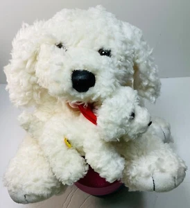 Bichon Dog With Puppy in Mouth White 14” Mini KennelPalsPup Collar Build ABear - Picture 1 of 12
