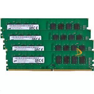 Micron 64GB RAM 4x 16GB 2RX8 PC4-2666V DDR4 21300MHz 288Pin DIMM Desktop Memory - Picture 1 of 6