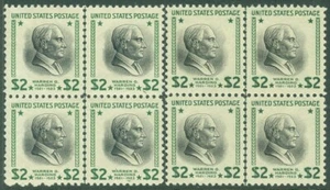 EDW1949SELL : USA 1938 Sc #833. 2 Line Blocks of 4 w/major vignette shifts VFMNH - Picture 1 of 2