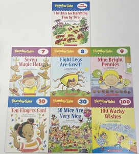 7 x Number Tales Books - Skip Counting, 7, 8, 9, 10, 30 & 100 - Home School - Bild 1 von 11