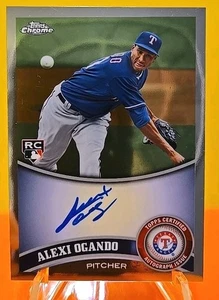 2011 Topps Chrome Alexi Ogando RC #188 "Rookie Autographs" Texas Rangers  - Picture 1 of 8