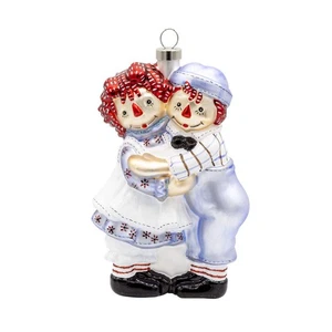 Raggedy Ann & Andy Holiday Hug Ornament - Picture 1 of 4