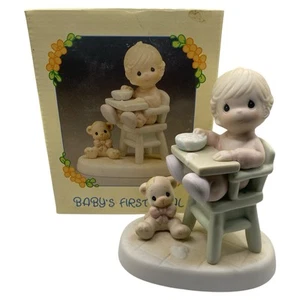 Vintage Enesco Precious Moments “Baby’s First Meal “Figurines #524077 1990 - Picture 1 of 11