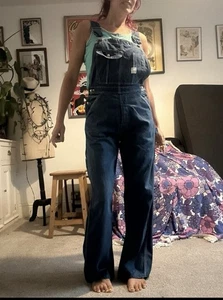 Red Camel Rare Vintage Antique Denim Overalls Dungarees 1940s 1930s Suspenders - Picture 1 of 18