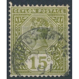 QV: 15c - Ceylon 1886 - F H - SG 196 - Bild 1 von 2