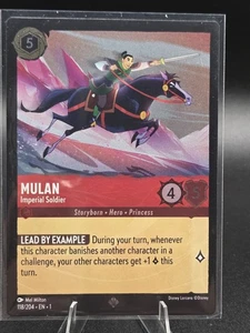 Disney Lorcana Cold FOIL - SUPER RARO Mulan - Imperial Soldier 118/204  - Imagen 1 de 2