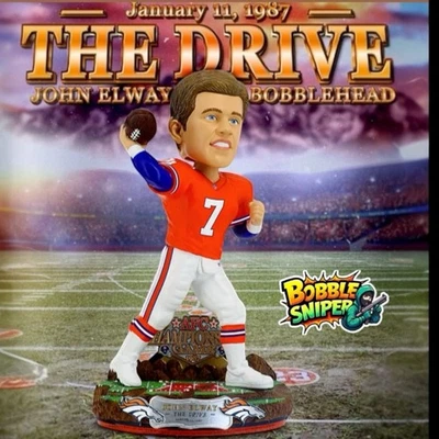Bobblehead exclusivo de la NFL John Elway Denver Broncos 11 de enero de 1987 "The Drive" Foto 1 de 4