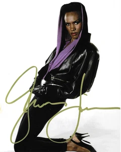 * GRACE JONES * signed 8x10 photo * A VIEW TO KILL * COA * - Picture 1 of 2