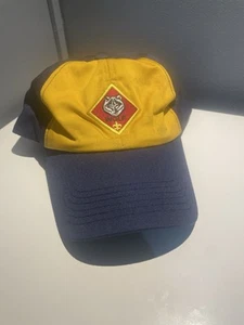 Cub Scouts Hat Wolf Blue Cap Boy Scouts M/L BSA Yellow - Picture 1 of 6