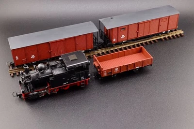 Tillig H0m Dampflok 99 6101 und 3-tlg. Güterzug, HSB/DR, Ep. III/IV/V (Sound) - Bild 1 von 4