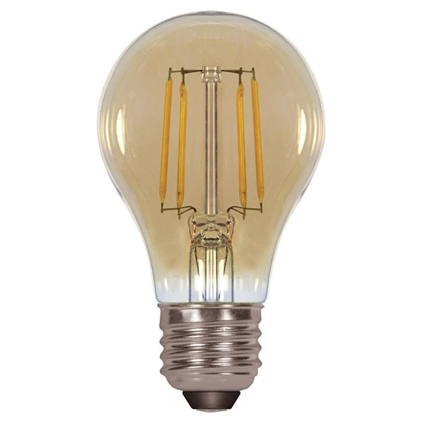 Satco Antique LED Filament 4.5w A19 2000k Dimmable E26 Amber Vintage S9583 bulb - Image 1 of 1