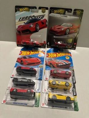 2025 Hot Wheels Ferraris - Euro - Icons -F50 - F40 - Stradale - Competizone Lot - Image 1 of 4