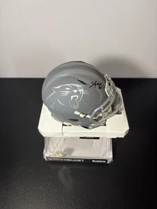 Tetairoa McMillan signierter Slate Carolina Panthers Speed Mini Helm Beckett Coa - Bild 1 von 10