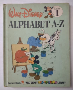 Walt Disney Alphabet A-Z Volume 1 hardback book Bantam 1983 Fun-To-Learn Library - Picture 1 of 11