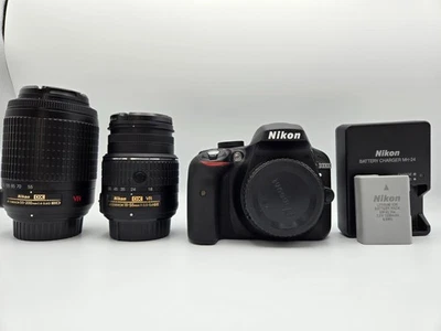 [MINT/Only 581 shots] Nikon D3300 DSLR Camera + 2Lenses(18-55/55-200) From Japan - Image 1 of 4