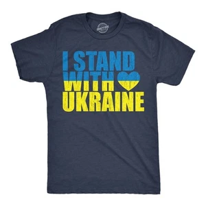 Camisetas divertidas para hombre I Stand With Ukraine impresionante gráfico de apoyo ucraniano - Imagen 1 de 7