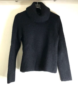 Lauren Ralph Lauren Sweater Size Petite Large PL Black Mohair Blend Cowl Neck - Picture 1 of 13