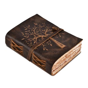 Book of shadow Tree Leather Journal Embossed Handmade Leather Bound Journal - Picture 1 of 8