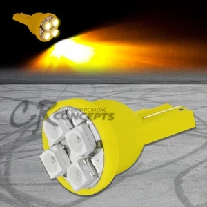 BOMBILLA LED AMARILLO T10 W5W 4SMD 4 3528 SMD 194 168 TECHO INTERIOR CUÑA - Imagen 1 de 1