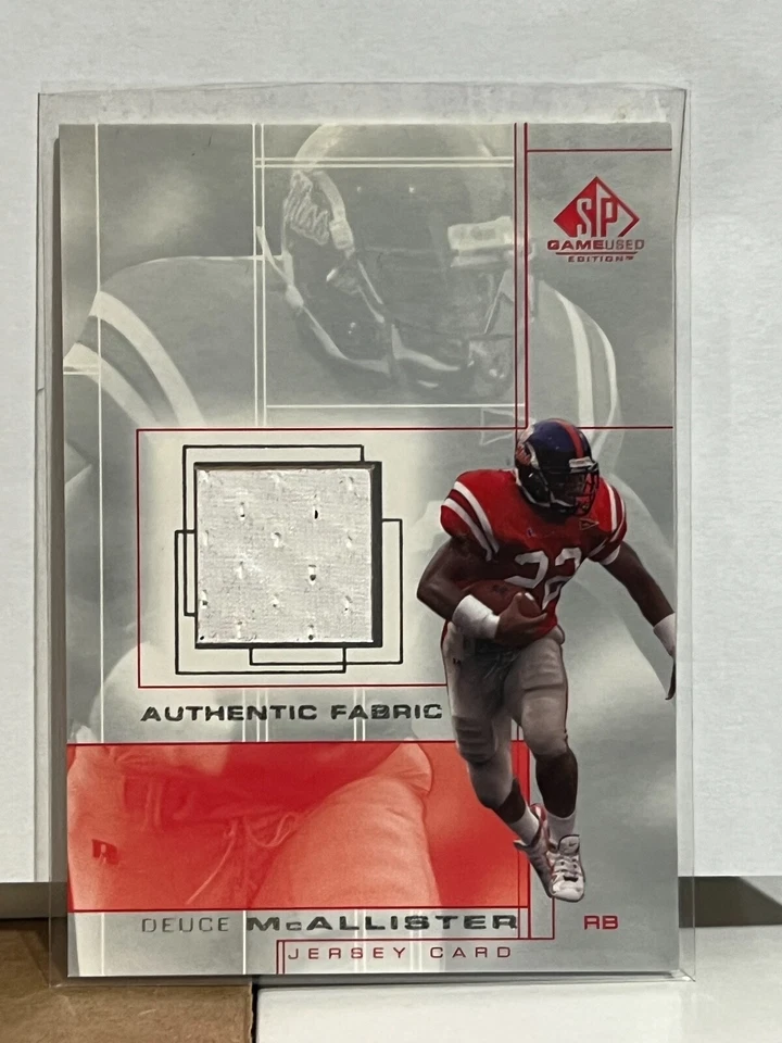Deuce McAllister 2001 SP Game Used Rookie Authentic Fabric White Jersey Patch RC - Image 1 of 1