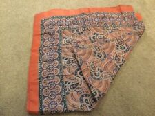 Very large scarf , square, rolled edges, Paisley pattern, ?? Silk