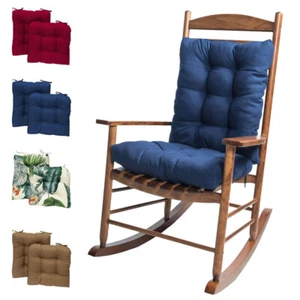Rocking Chair Cushion Set w/Ties Outdoor Seat Chair Cushions 2Pack Chair Cushion - Picture 1 of 99