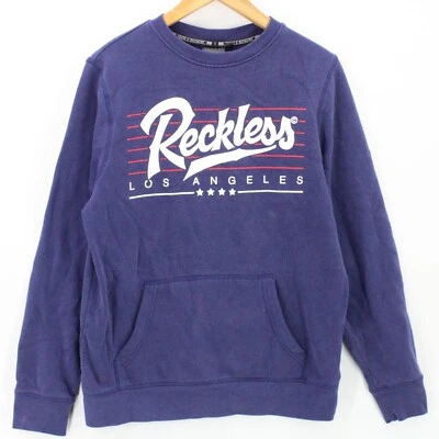 Sudadera Young & Reckless Mujer Azul Marino Pullover Imprudente LA Algodón Mediana Foto 1 de 4