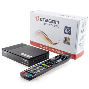 ►Octagon SX 98 V2 4K UHD S2+IP 1x DVB-S2 Receptor De Satélite Smart TV, 5G Wi-Fi - Imagen 1 de 11