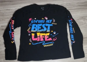 Living My Best Life Long Sleeves Ripped Colorful Shirt Women's Size 3X - Picture 1 of 12
