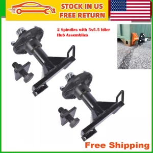 5x 5.5 Lug Superior Shipping Container Wheels Container Moving Kit 2 Spindles - Picture 1 of 12
