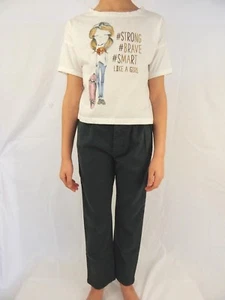 Gucci Kids' Washed Green Cotton Trousers Casual Pants Size 6T - Picture 1 of 5