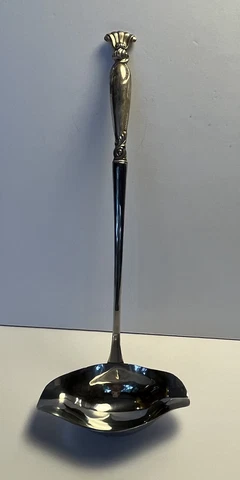 Wallace sterling handle romance by the Sea ladle Large Soup Spoon Silver Cover