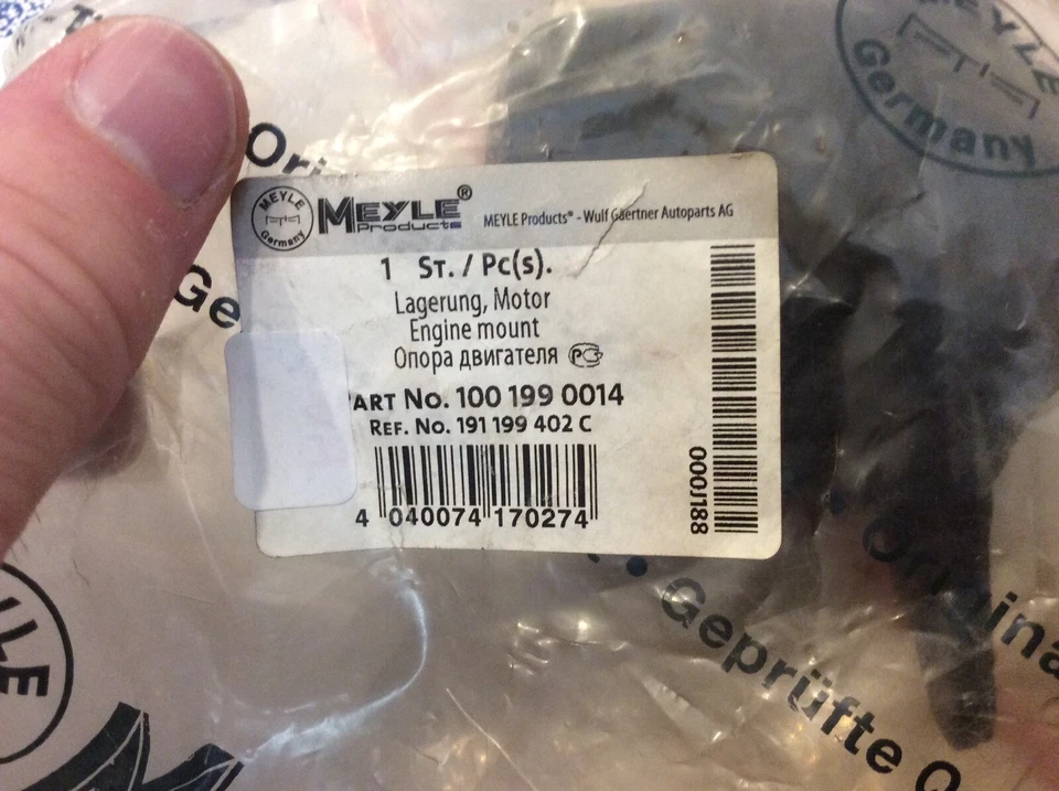 Substituição de montagem de motor para 1984-1991 Volkswagen Golf Jetta 1.8L 191199402C - Imagem 1 de 4